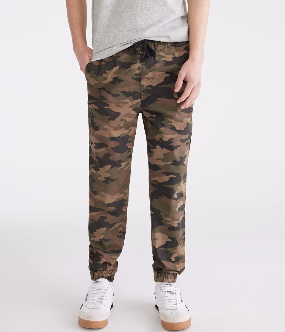 Camo Stretch Twill Joggers