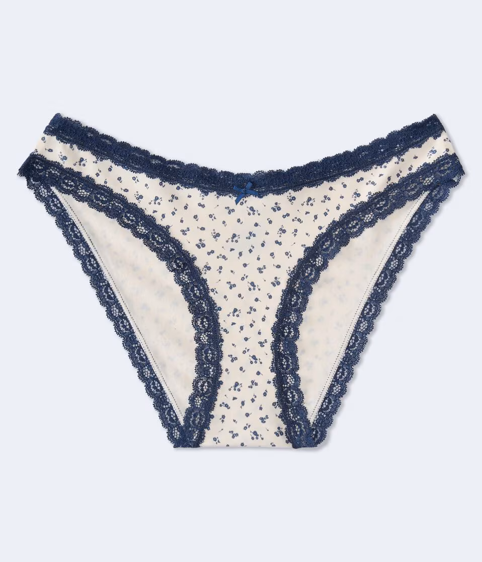 Floral Lace-Trim Bikini