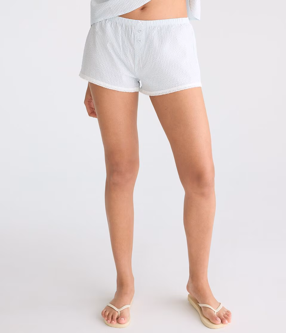 Seersucker Stripe Sleep Shorts