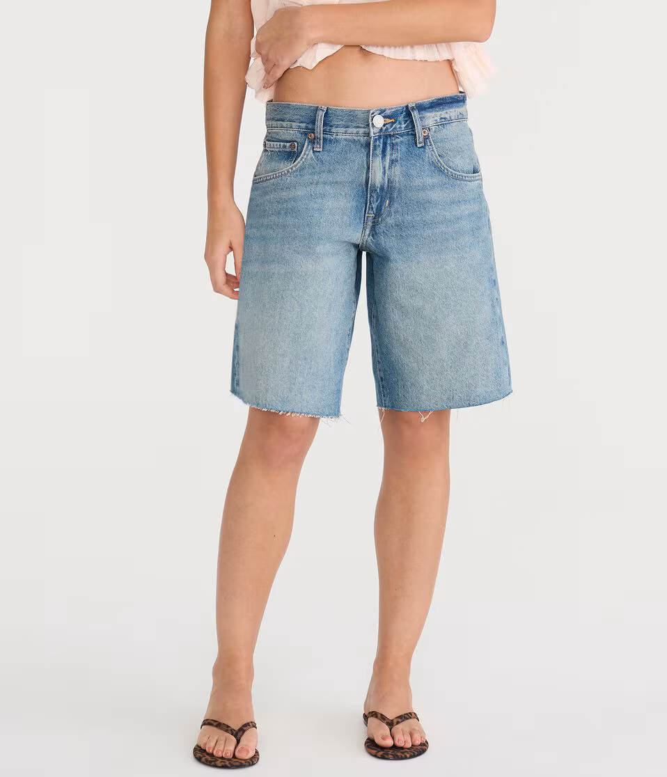 Low-Rise Baggy Denim Jorts