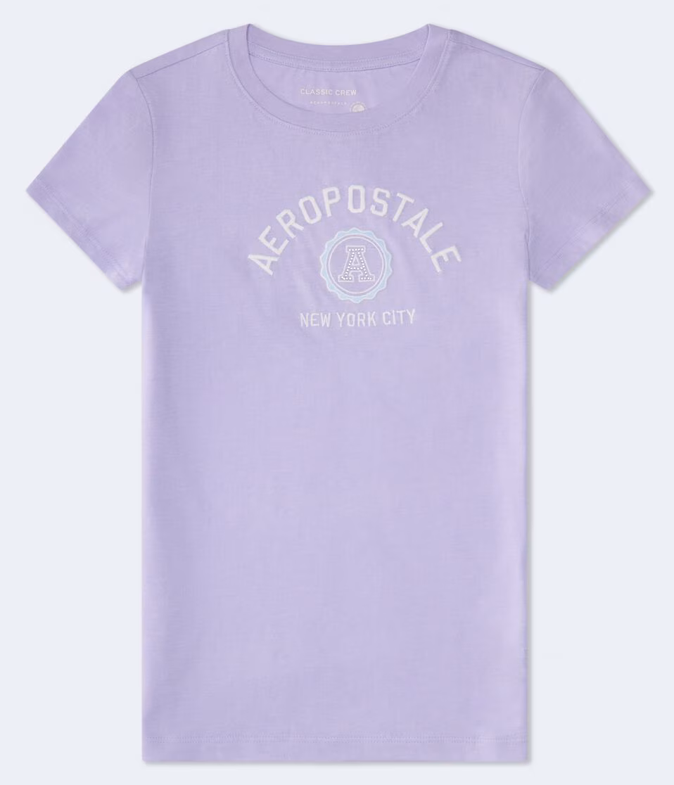 Aeropostale Rhinestone Crest Graphic Tee