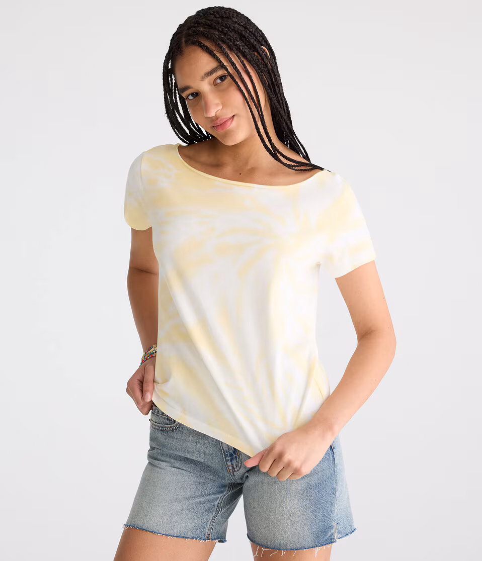 Seriously Soft Tie-Dye Off-The-Shoulder Vintage Fit Tee