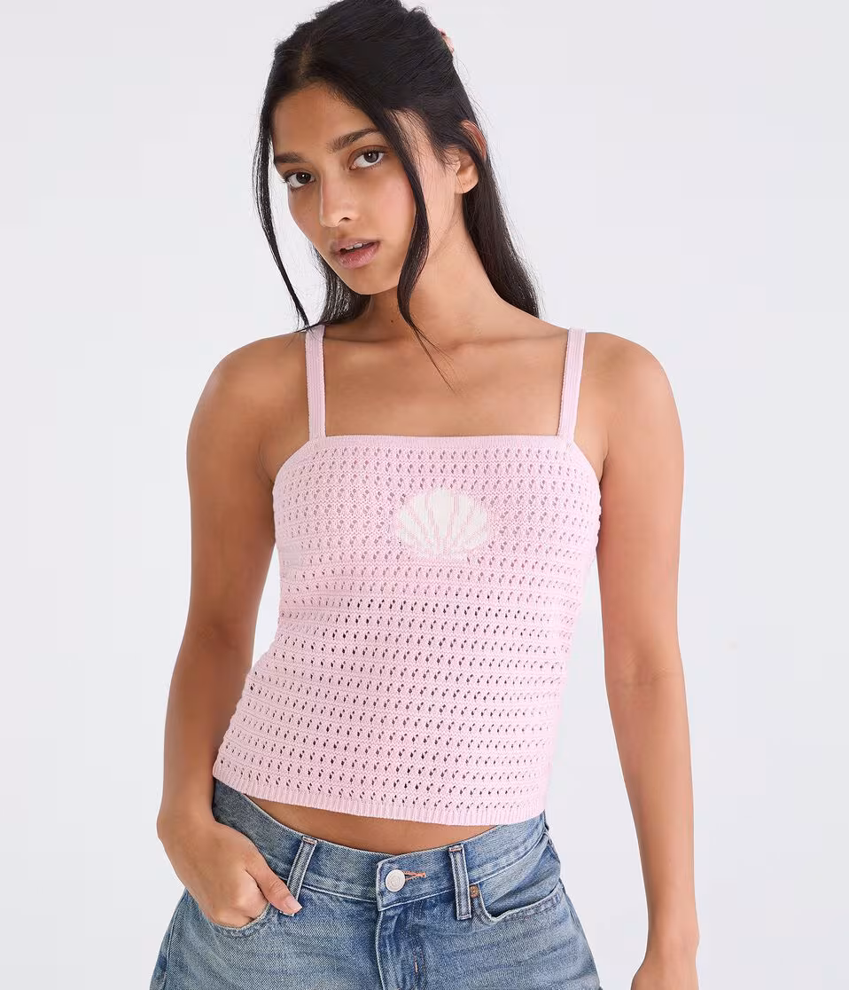 Seashell Sweater Tube Top