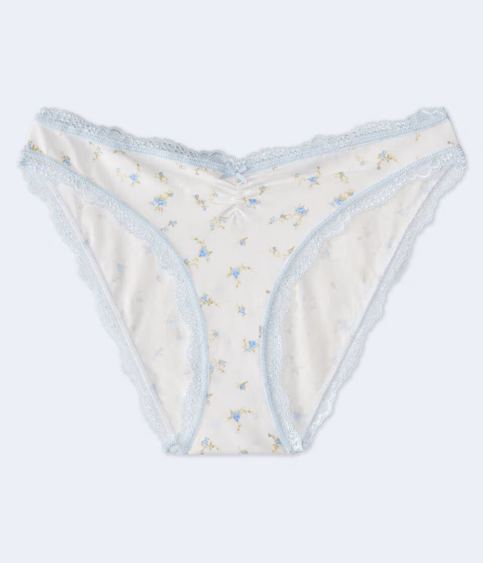 Floral Cinched Low-Rise Bikini