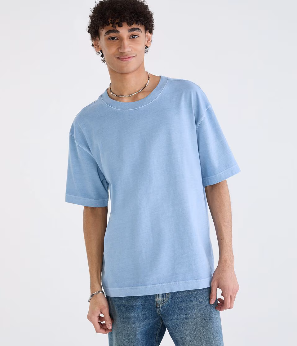Washed Heavyweight Boxy Crew Tee